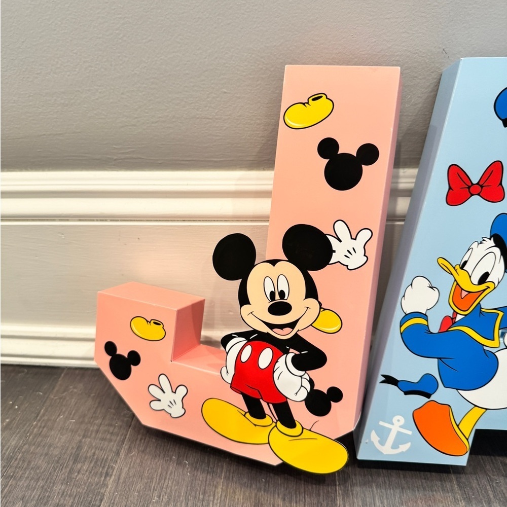 NWOT Disney Mickey Mouse Thick Cardstock Paper Multicolor Character Letter James - Picture 2 of 16